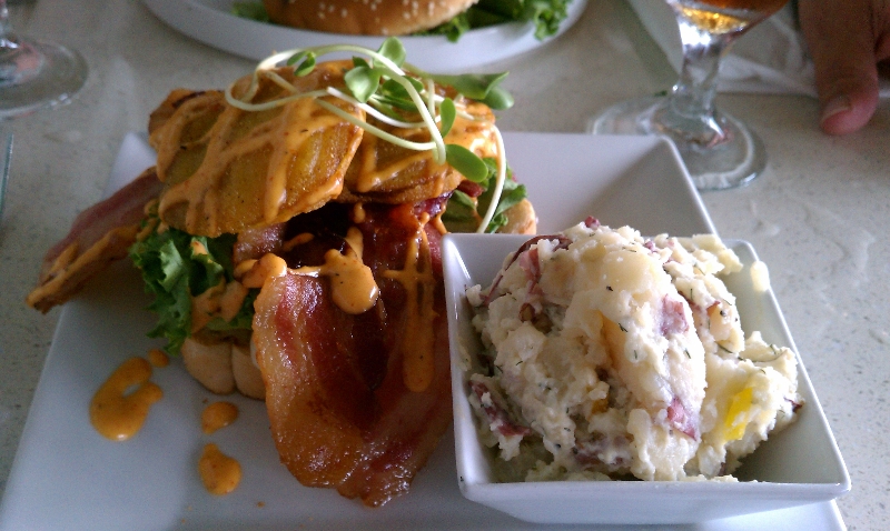 Fried Green Tomato BLT with Applewood Smoked Bacon