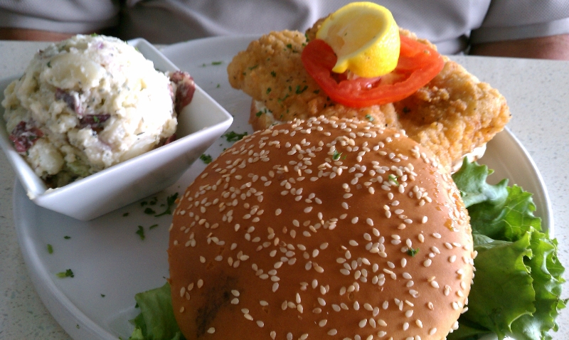 Golden Fried Grouper Sandwich