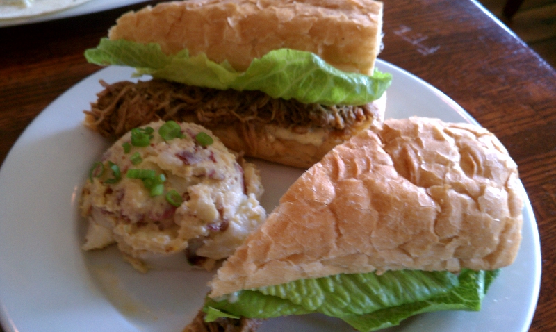 Pork Debris Po-Boy with White Truffle Aioli