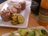 Boudin Bites and Antipasto Salad